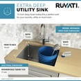 thumbnail image 6 of Ruvati 23" x 8" Bar Prep Sink Narrow Trough Undermount 16 Gauge Single Bowl, 6 of 14