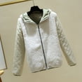 thumbnail image 3 of Chaqueta de algodón con capucha engrosada con vellón agregado Chaqueta de algodón adelgazante para mujer Chaqueta de algodón pequeña Abrigo de mujer, 3 of 5