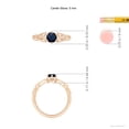 thumbnail image 5 of ANGARA Natural Solitaire Round Sapphire Celtic Knot Ring in 14K Rose Gold for Women (Size-5mm) | September Birthstone, Birthday, Anniversary, Jewelry Gift for Women | Natural Blue Sapphire Ring, 5 of 9