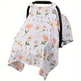 thumbnail image 2 of Breathable Muslin Cotton Carseat Canopy, Lightweight Carseat Cover, Stroller Cover, 2 of 5