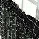 thumbnail image 2 of Cortinas cortas con varillas estilo cuadros elegantes para el hogar y la oficina. Cuadrícula negra, 2 of 6