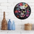 thumbnail image 3 of GZHJMY Skull with Colorful Flower Wall Clock, PVC Silent Non Ticking 10 Inch Battery Operated Wall Clocks, Easy to Read Clock for Home Kitchen Living Room Bathroom Office Decor, 3 of 6