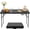 4, variant on 8Ft Folding Table - Heavy Duty Portable Camping Table for Backyard BBQ, Picnic Party, Tailgating & Indoor Events - Water-Resistant Top, Sturdy Steel Frame, Anti-Tip Design, Easy Clean, Black