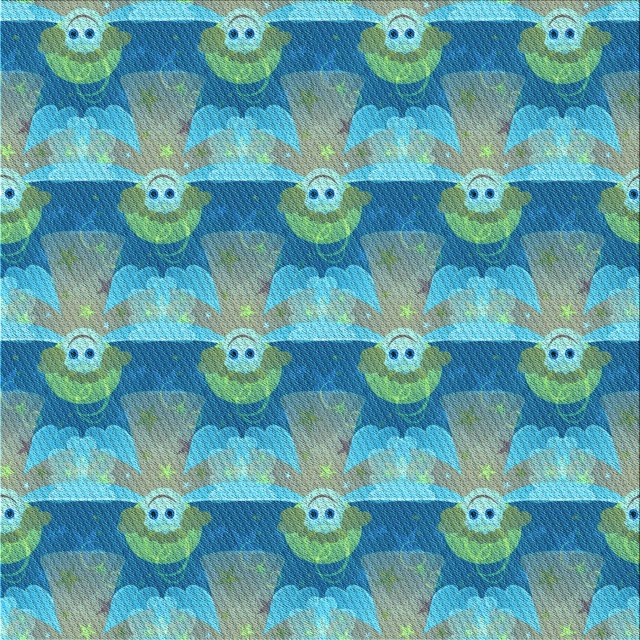 Ahgly Company Machine Washable Indoor Square Transitional Glacial Blue Ice Blue Area Rugs, 4' Square