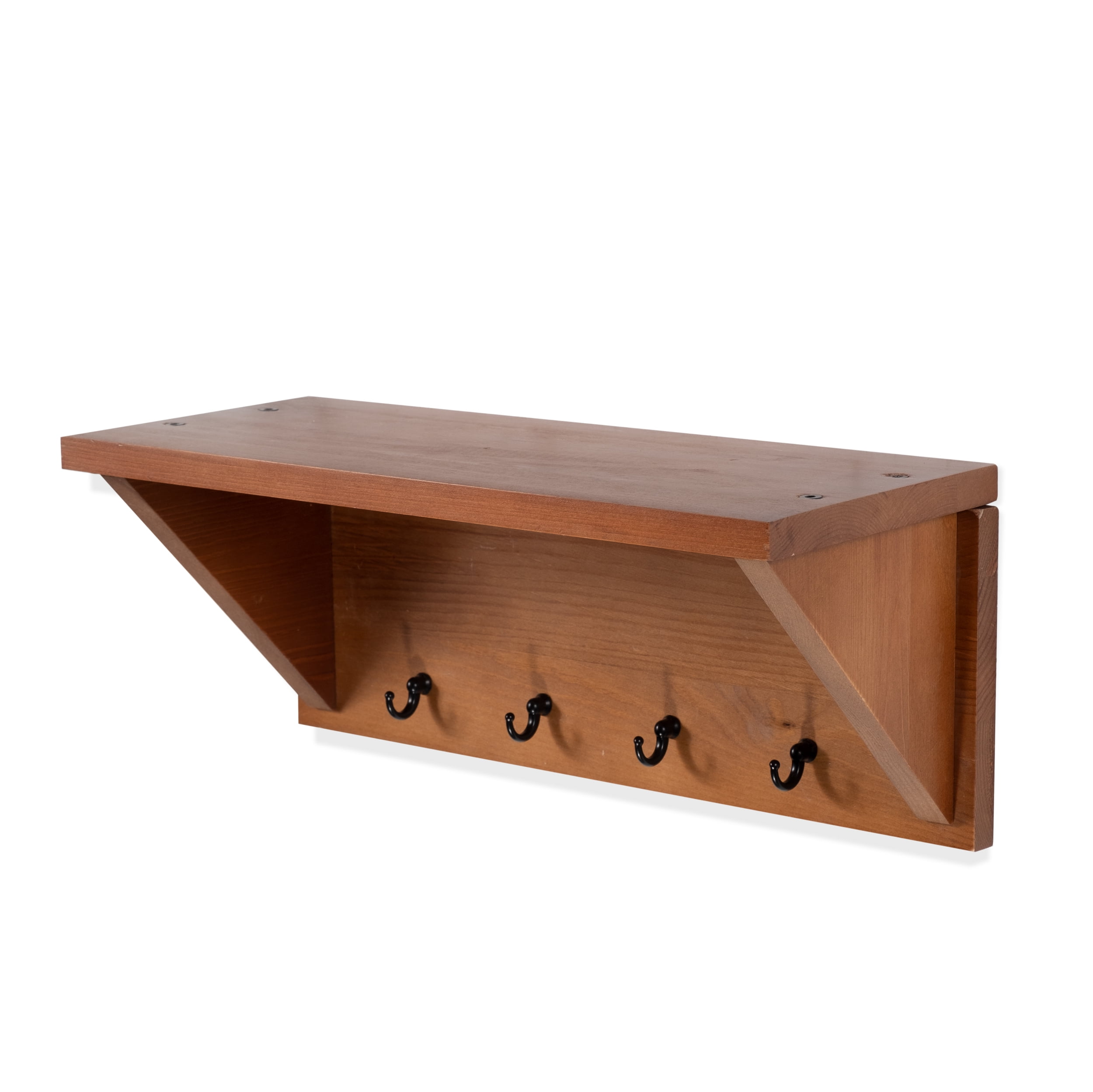 Wallniture Wall Mounted Coat Rack with Floating Shelf and ...