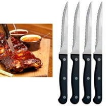 4 Steak Knife Set Serrated Edge Steel Utility Knives Steakhouse Cutlery Utensil