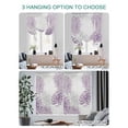 thumbnail image 4 of Purple White Tie Up Curtains for Windows 63 Inch Length Balloon Curtains Kitchen Adjustable Balloon Window Shade Abstract Grey Chrysanthemum Flower Floral Tie Up Bathroom Curtain Window 52"x63", 4 of 6