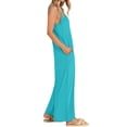 thumbnail image 3 of Fantaslook Jumpsuits for Women Casual Sleeveless Spaghetti Strap Rompers Boho Wide Leg Jumpsuits Overalls Dressy Trendy Outfits Clothes, 3 of 8