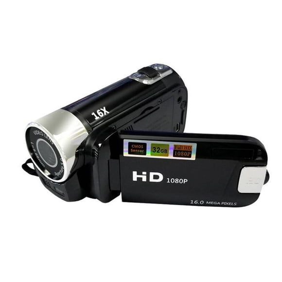 Inteprter Video Digital de mano 16X DV cámara USB recargable videocámara fotografía electrónica accesorios regalos de cumpleaños Cámaras de vigilancia Enchufe británico negro