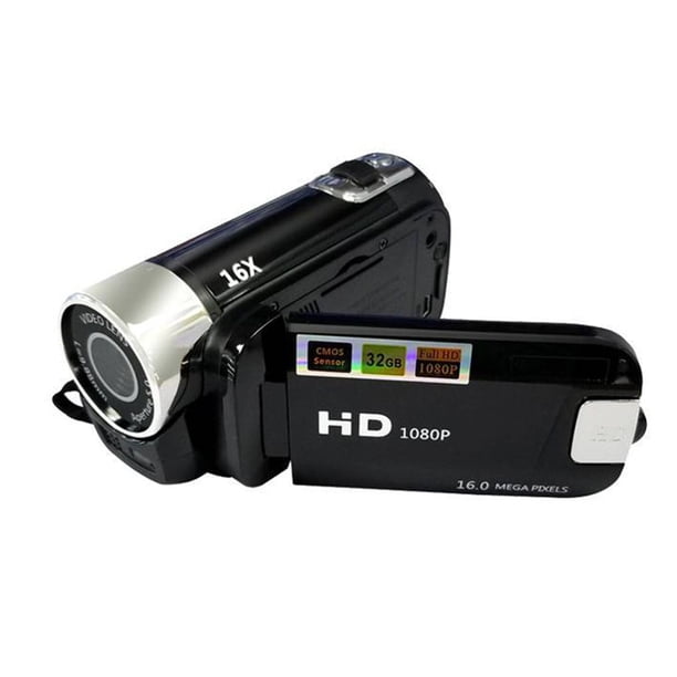 Inteprter Video Digital de mano 16X DV cámara USB recargable videocámara fotografía electrónica accesorios regalos de cumpleaños Cámaras de vigilancia Enchufe británico negro