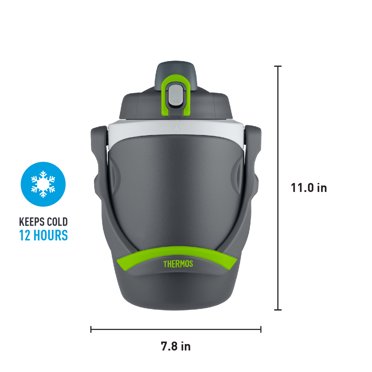 Thermos Foam Insulated Jug With Chug Spout, Black, 64oz