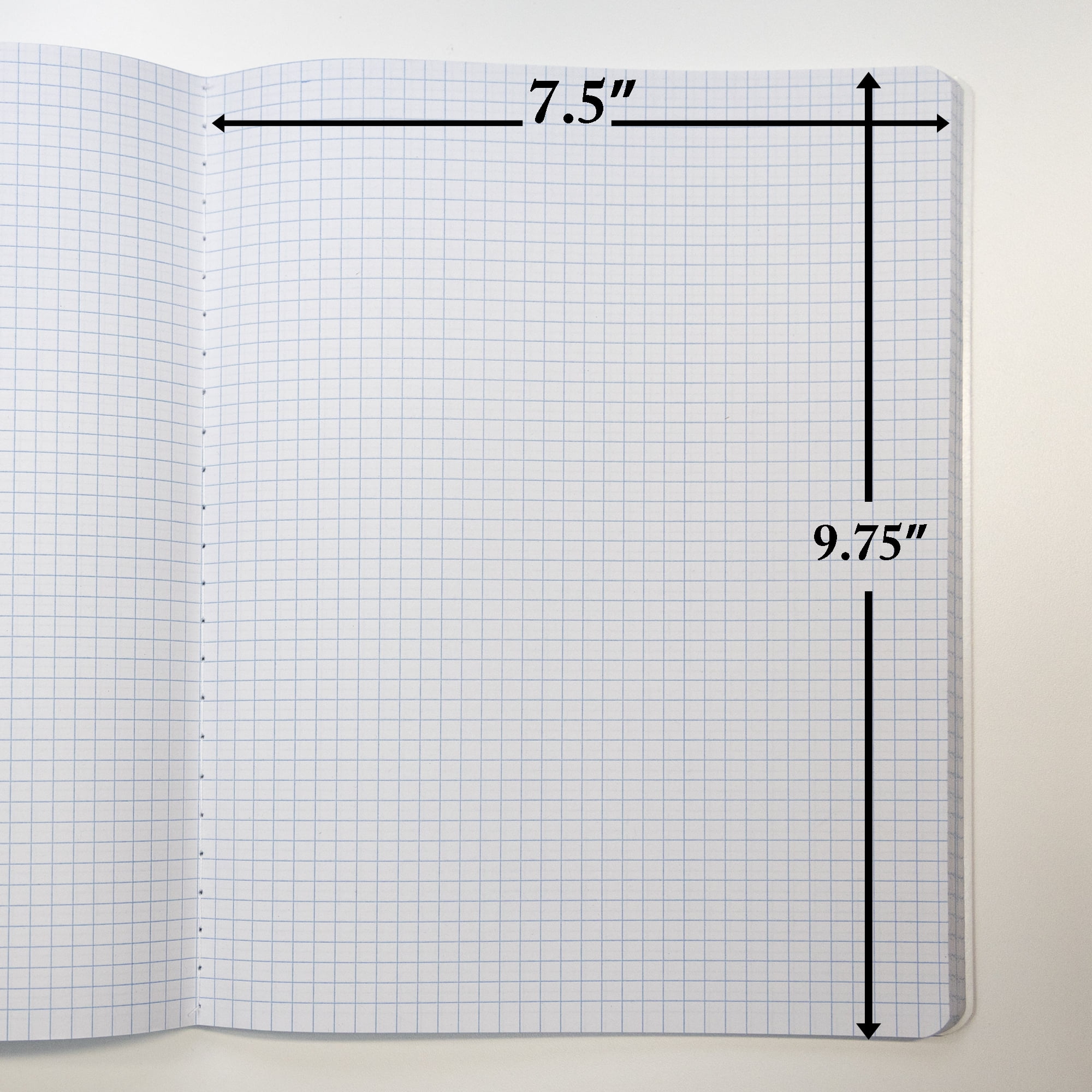 BAZIC Composition Book Marble 1/5 Quad-Ruled 100 Sheet Notebook, Graph Ruled, 4-Pack