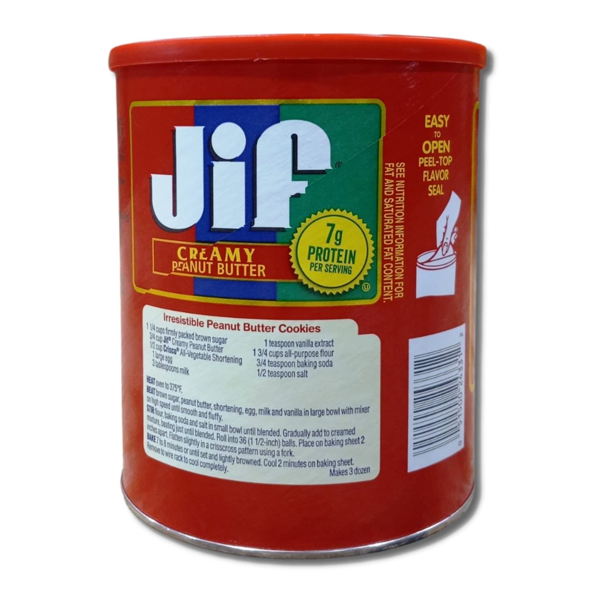 JIF Family Size Creamy Peanut Butter In A Tin Value Pack | 4 Pound Can | Pack of 2