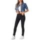 thumbnail image 2 of CHAQUETAS CORTAS CASUAL INSPIRE CHIC PARA MUJER, CON CUELLO Y MANGAS CORTAS, CHAQUETA DE JEAN DESGASTADA TALLA XS AZUL CIELO, 2 of 6