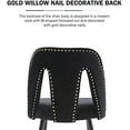 thumbnail image 5 of Velvet Modern Dining Chairs Set of 2, Upholstered Dining Side Chairs with Metal Legs, Nailhead Trim, Modern Dining Chairs for Kitchen, Bedroom, Dining Room, 5 of 7