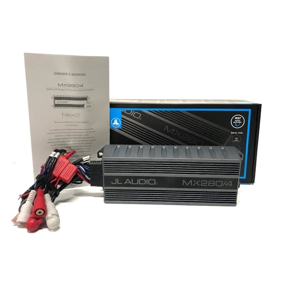 JL Audio MX280/4 Compact marine/powersports 4-channel amplifier — 50 watts RMS x 4