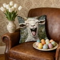 thumbnail image 6 of TanSiDing Cute Sheep Pillowcase Plush Animal Throw Pillow Cover Soft Nylon Decorative Accent Pillow for Home Decor Living Room Bedroom Sofa 17.72in, 6 of 6