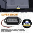 Aila 2PCS LED License MMF7 Plate Lights, 6SMD Waterproof Tag Lights