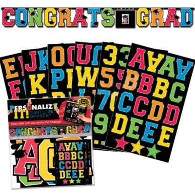 Graduation Customizable Giant Letter Banner Kit Walmart Com