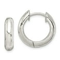 thumbnail image 1 of 925 Sterling Silver Hinged Hoop Huggie Earrings - 17mm x 19mm, 1 of 3