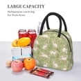 thumbnail image 5 of Yiaed Cute Rabbit And Flower Print Lunch Bag Adult Insulated Lunch Box, Leakproof Cooler Food Lunch Containers Reusable High Capacity Lunch Tote Bags-One Size, 5 of 6