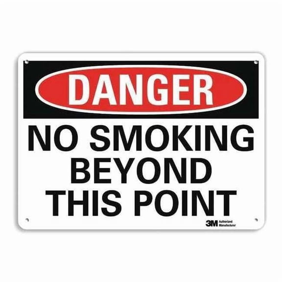 Lyle Danger No Smoking Sign,10" x 14",Alum U3-1834-RA_14X10