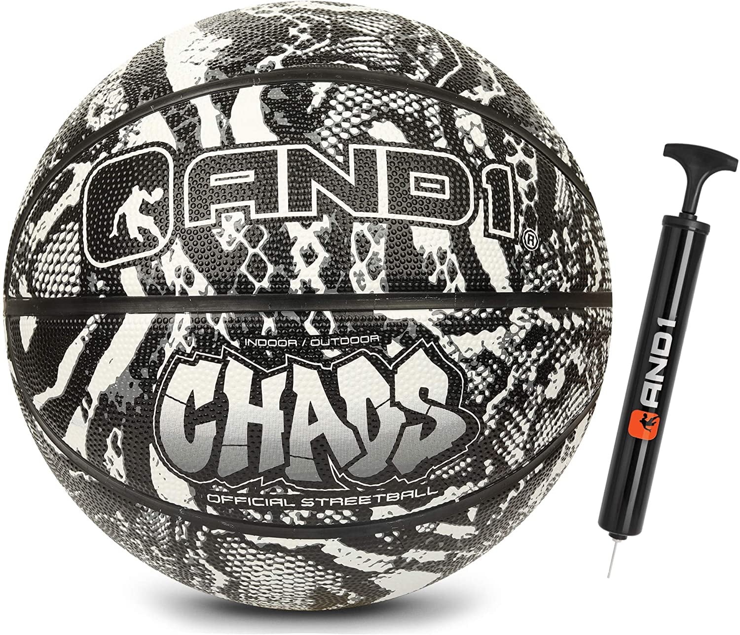 AND1 Chaos Basketball & Pump (Jungle Series) Official Size 7 (29.5 In