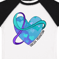thumbnail image 4 of Inktastic Suicide Prevention Awareness Purple and Teal Heart Ribbon Boys or Girls Toddler T-Shirt, 4 of 5