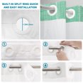 thumbnail image 5 of No Hook Shower Curtain, Green Stripe Shower Curtains for Bathroom with See Through Top Window, Farmhouse Modern Minimalist Geometric Waterproof & Washable Bath Curtain 66"x72", 5 of 9