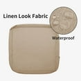 thumbnail image 2 of Patio Cushion Covers 24x24x4 Inch 4 Pack, Linen Look Outdoor Water Resistant Chair Seat Cushion Slipcover with Zipper for Outdoor Furniture, Covers Only! Beige Beige 24" x 24" (Pack of 4) Beige, 2 of 6
