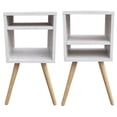thumbnail image 2 of Juego De Burós Smart Hogare Mesas De Noche Blanco Repisa Ajustable, 2 of 6
