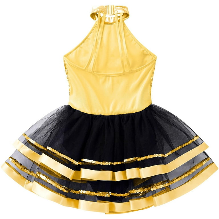 slim fit dress slacks kids toddlers Yellow embroidered Ballerina ballet dance dresses for girls  flat tutu skirts pancake ballet dance skirt – Moderndancedress.com main image 0