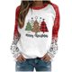 thumbnail image 1 of Sudadera Bouanq informal de manga larga con estampado navideño (para mujer), 1 of 4