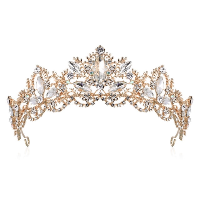 Corona de diamantes de imitación Sppry para princesa nupcial y mujer en el concurso de cumpleaños de boda, regalo navideño para mujer