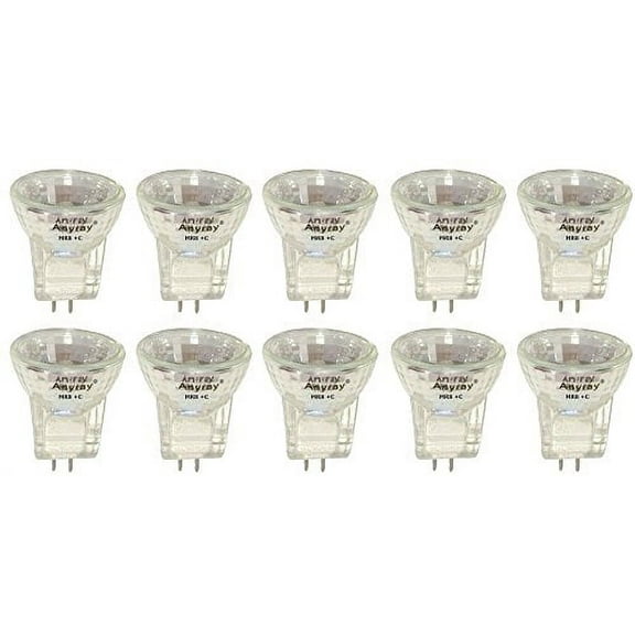Anyray A2016Y (10-Pack) 20-Watts MR8  C 12V 20W Halogen Light Bulb 12-Volts