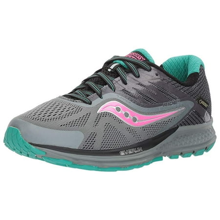 Saucony Women's Ride GTX Running Shoe, Grey Pink, 10 B (Best Gtx Running Shoes)