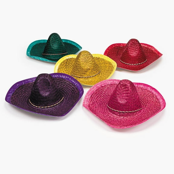 Asst Color Sombrero Hats(Upc) - Party Wear - 12 Pieces