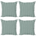 thumbnail image 1 of Ambesonne Spring Throw Pillow Cover 4 Pack, Rococo Influences Essence, 24", Pale Sage Green White, 1 of 2