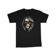 thumbnail image 1 of Hooded Skull T-shirt Men's Tee Black top, 1 of 8