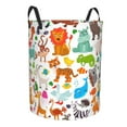 thumbnail image 2 of Balery Animals Round Laundry Basket with Handles Waterproof Freestanding Laundry Hamper for Clothes Toys in the Dorm and Family-Medium, 2 of 8