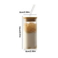 thumbnail image 2 of 400ML High Level of Appearance - Heat-Resistant Glass Cup with Straw & Lid – Multi-Functional Drinkware for Cold Drinks, Juice, Milk & Coffee, 2 of 6