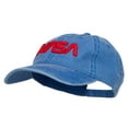 thumbnail image 2 of 3D NASA Letter Logo Embroidered Washed Buckle Cap - Sky Blue OSFM, 2 of 5