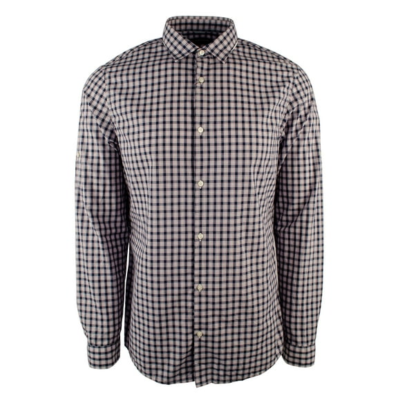 Men's Long Sleeve Shane Plaid Slim Fit Shirt-NR-S
