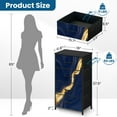 thumbnail image 3 of Dresser for Bedroom with 4 Storage Drawers luxury Blue marble gold abstract texture Indigo ocean blue Dressers Chest of Drawers Steel Framed Fabric Closet Organizers for Entryway, 3 of 7