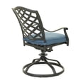 thumbnail image 4 of 37 Inch Wynn Patio Swivel Dining Chair, Cushioned Seat, Blue - Saltoro Sherpi, 4 of 5