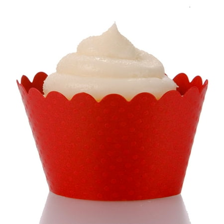 Cupcake Wrappers Set - Dress My Cupcake Standard Red Cupcake Wrappers, Set of 50