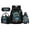 Blue Owl, variant on Ink Blue Leaf School Backpack for Kids 17 Inch 4-Piece Set with Lunch Bag & Pencil Case, Water-Resistant, for Grades K-5