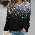 thumbnail image 2 of Bowake Sweat à Manches Longues à Sequins pour Femmes Col Rond Décontracté Hauts Pailletés pour Sortir Blouses de Fête, 2 of 4