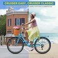 thumbnail image 3 of ABORON Lightweight Women Bike for Commuting with Basket & Combination Lock - 24/26 inch 7 Speed Beach Cruiser Bike for Women - Low Step Through City Bikes Commute Bicycle for Ladies, 3 of 9