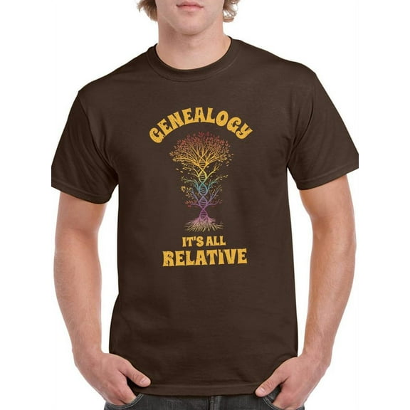 Genealogy Is All Relative T-Shirt Men -Smartprints Designs, Male x-Large